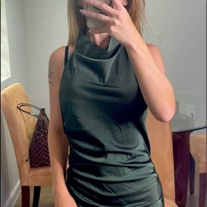 Silky Green mini Dress